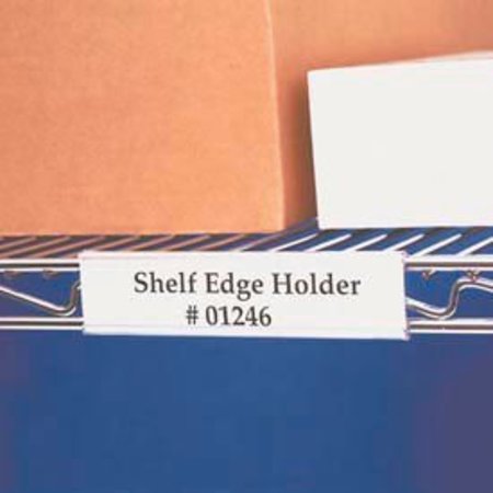 AIGNER INDEX Wire Shelving Label Holder, 6" x 1-5/16", Clear (25 pcs/pkg) WR1256